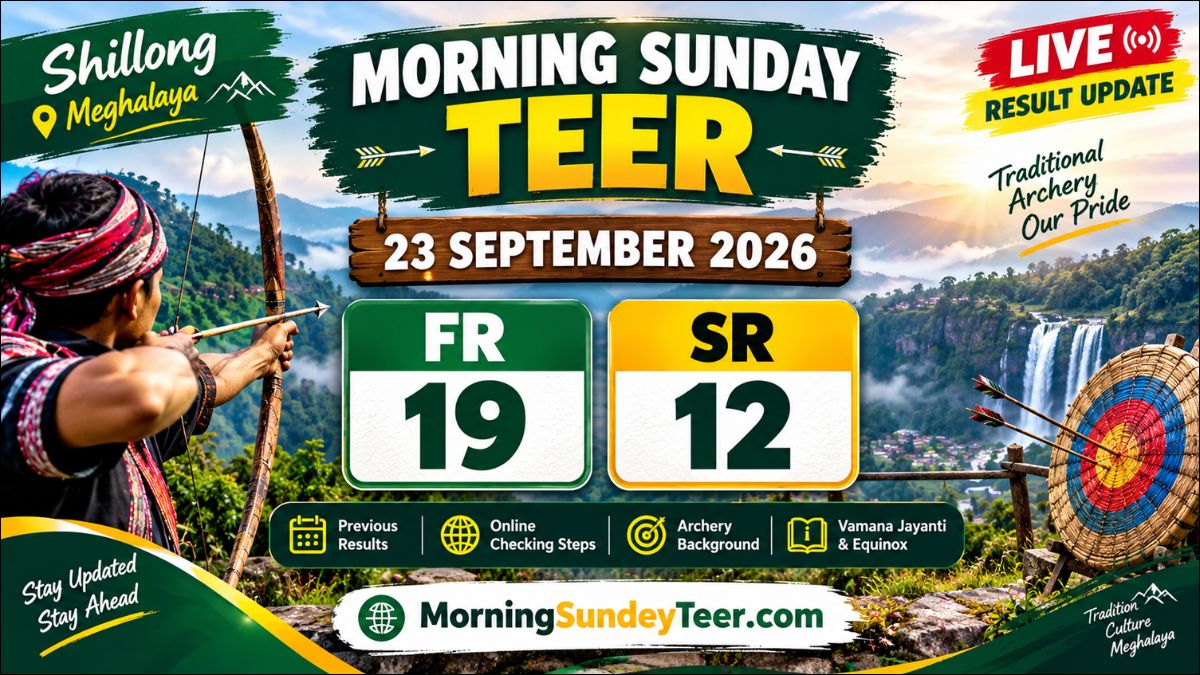 Shillong Morning Teer Update for 23 September 2026 with FR and SR